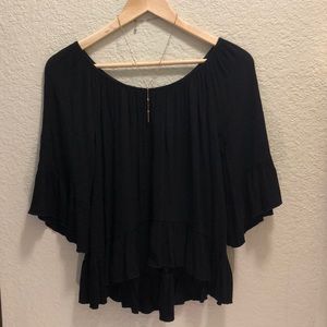 Black Off the Shoulder Top